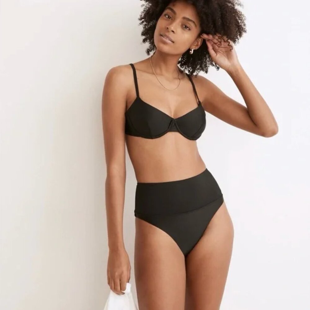 Madewell Black Underwire Bikini Top Small